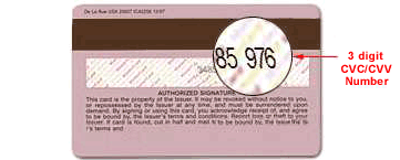 Your 3-digit CVC/CVV code can be found on the back of your card next to your signature.